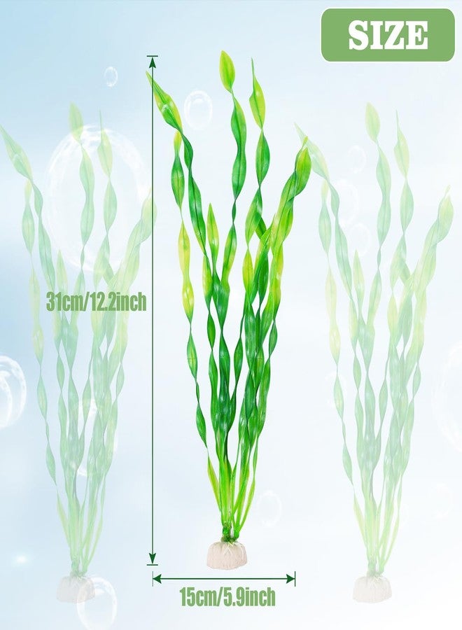 Ameliade 12 PCS Aquarium Artificial Seaweed Decorations 12 Inch Tall Plastic Plants Decor Large Fish Tank Accessories - Image 2